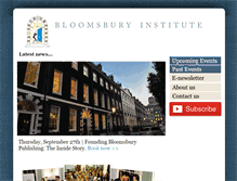 Tablet Screenshot of bloomsburyinstitute.com